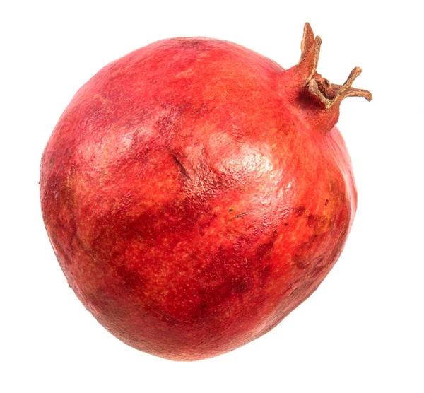 Rijpe rode granaatappel vrucht. op een witte achtergrond — Stockfoto