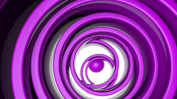 Streszczenie tła trójwymiarowych purpurowych pierścieni. Renderowanie 3D — Zdjęcie stockowe
