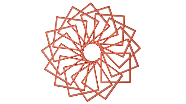 Абстрактный фон трехмерных оранжевых фигур. 3d ring — стоковое фото