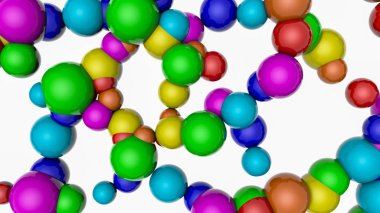 çok renkli üç boyutlu kürelerden arka plan. Abstrac