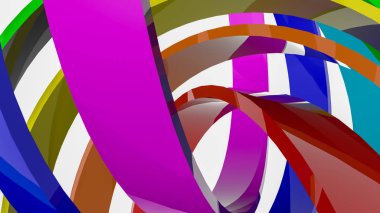 çok renkli üç boyutlu şeritlerden arka plan. Abstrac