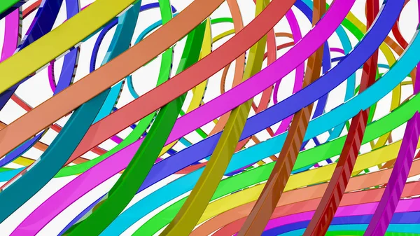 Фон из разноцветных трехмерных полос. Абстрак — стоковое фото