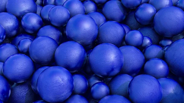 Abstracte driedimensionale achtergrond van blauwe bollen met textu — Stockfoto