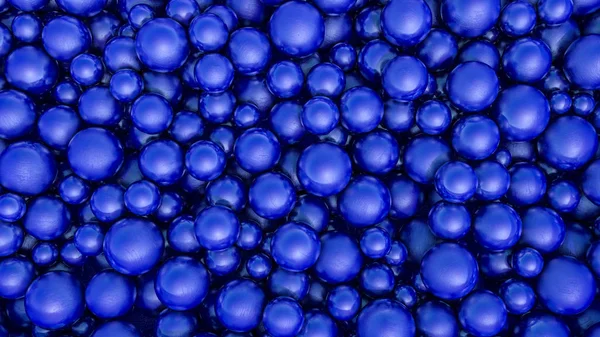 Streszczenie trójwymiarowe tło niebieskie kule z textu — Zdjęcie stockowe