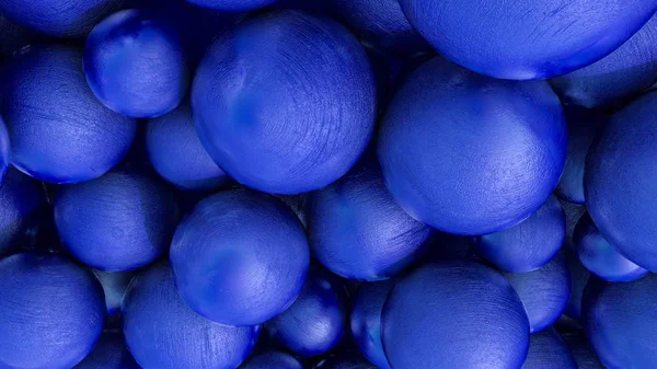 Astratto sfondo tridimensionale di sfere blu con textu — Foto Stock