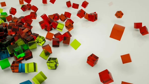 Fundo abstrato de filhote de vidro tridimensional multi-colorido — Fotografia de Stock