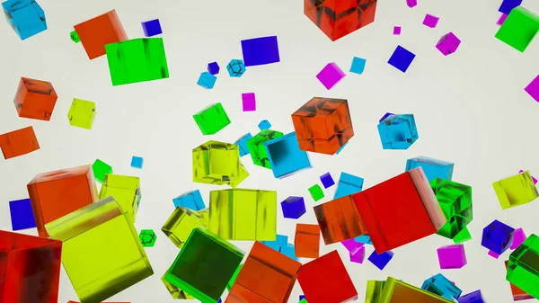 Абстрактный фон трехмерного разноцветного стеклянного детёныша — стоковое фото