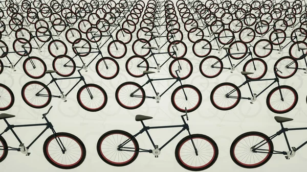 Tła rowerów trójwymiarowych. ilustracja renderowania 3D — Zdjęcie stockowe