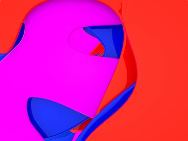 Çok renkli düzensiz düzlemlerin soyut arka planı. 3d render