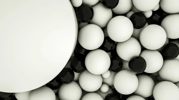 Abstracte achtergrond van driedimensionale sferen. 3d weergave i — Stockfoto