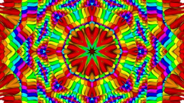 Soyut arkaplan. çok renkli kaleydoskop desenleri. 3d resimleme