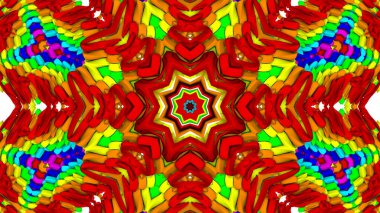 Soyut arkaplan. çok renkli kaleydoskop desenleri. 3d resimleme