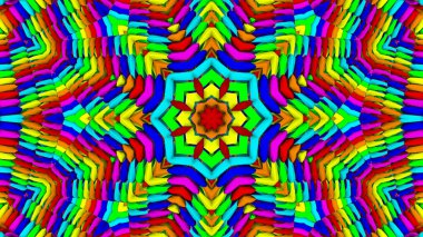 Soyut arkaplan. çok renkli kaleydoskop desenleri. 3d resimleme