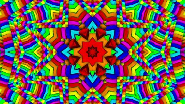 Soyut arkaplan. çok renkli kaleydoskop desenleri. 3d resimleme