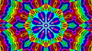 Soyut arkaplan. çok renkli kaleydoskop desenleri. 3d resimleme
