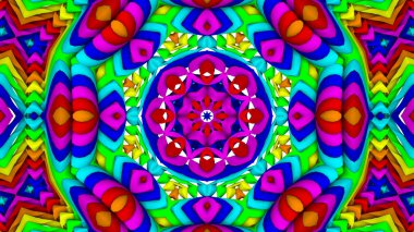 Soyut arkaplan. çok renkli kaleydoskop desenleri. 3d resimleme