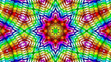 Soyut arkaplan. çok renkli kaleydoskop desenleri. 3d resimleme