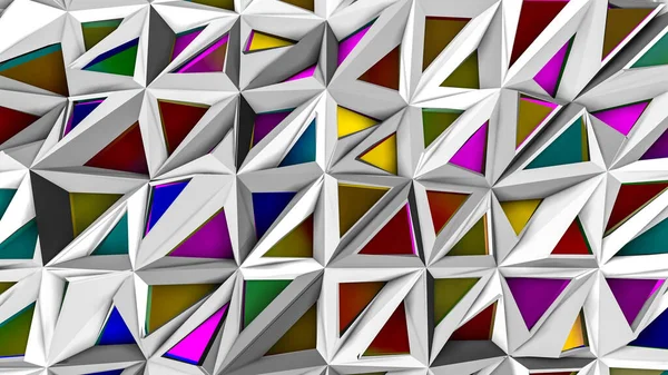 Resumo Fundo Tridimensional Multicolorido Renderizar Ilustração — Fotografia de Stock