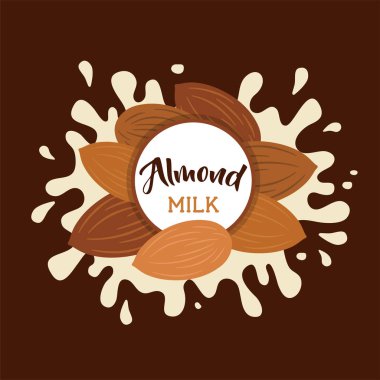 Badem sütü etkisi ile badem koymak sıçramasına.