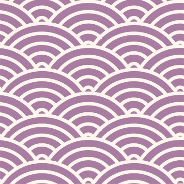 Çince Geleneksel oryantal süs arka plan, mor bulutlar deseni sorunsuz - vektör