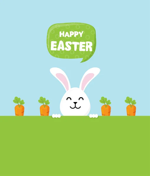 Söt påsk kaniner Glad påsk tecken-vektor — Stock vektor