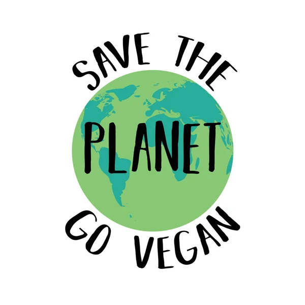 Groene planeet aarde, Save the Planet Day. Vector — Stockvector