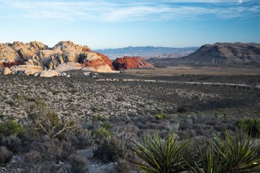  Red Rock Canyon, Las Vegas, Nevada, ABD geçiş yolu güzel görünümü