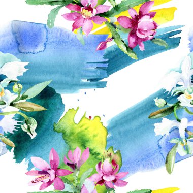 Sulu boya çiçekler çok güzel arka plan. Suluboya çizim aquarelle. Sorunsuz arka plan deseni. Kumaş duvar kağıdı yazdırma doku.