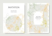 Svatební oznámení s květinovou dekorativní hranice. Nádherné květy orchidejí. Děkuji, rsvp, pozvání elegantní karty ilustrace grafický set.