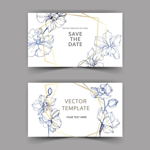Свадебные открытки с цветочными декоративными границами. Красивые цветы из орхидеи. Спасибо, rsvp, приглашение элегантный набор иллюстраций открыток
.