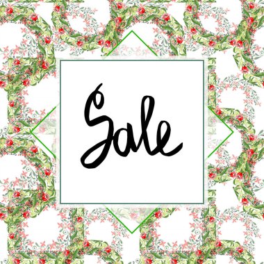 Kırmızı botanik çiçek. Vahşi bahar yaprak izole kır çiçeği. Suluboya arka plan illüstrasyon küme. Suluboya çizim moda aquarelle izole. Çerçeve kenarlığı süsleme Meydanı.