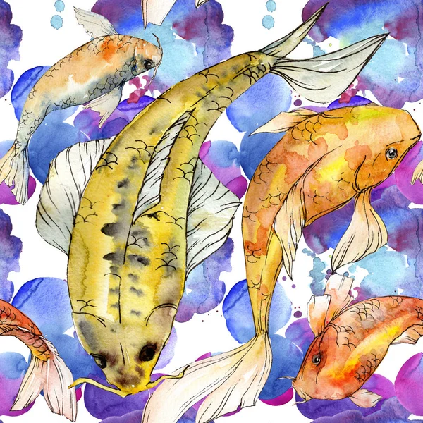 Watercolor Aquatic Underwater Colorful Tropical Fish Set Red Sea Exotic — Stock Photo, Image