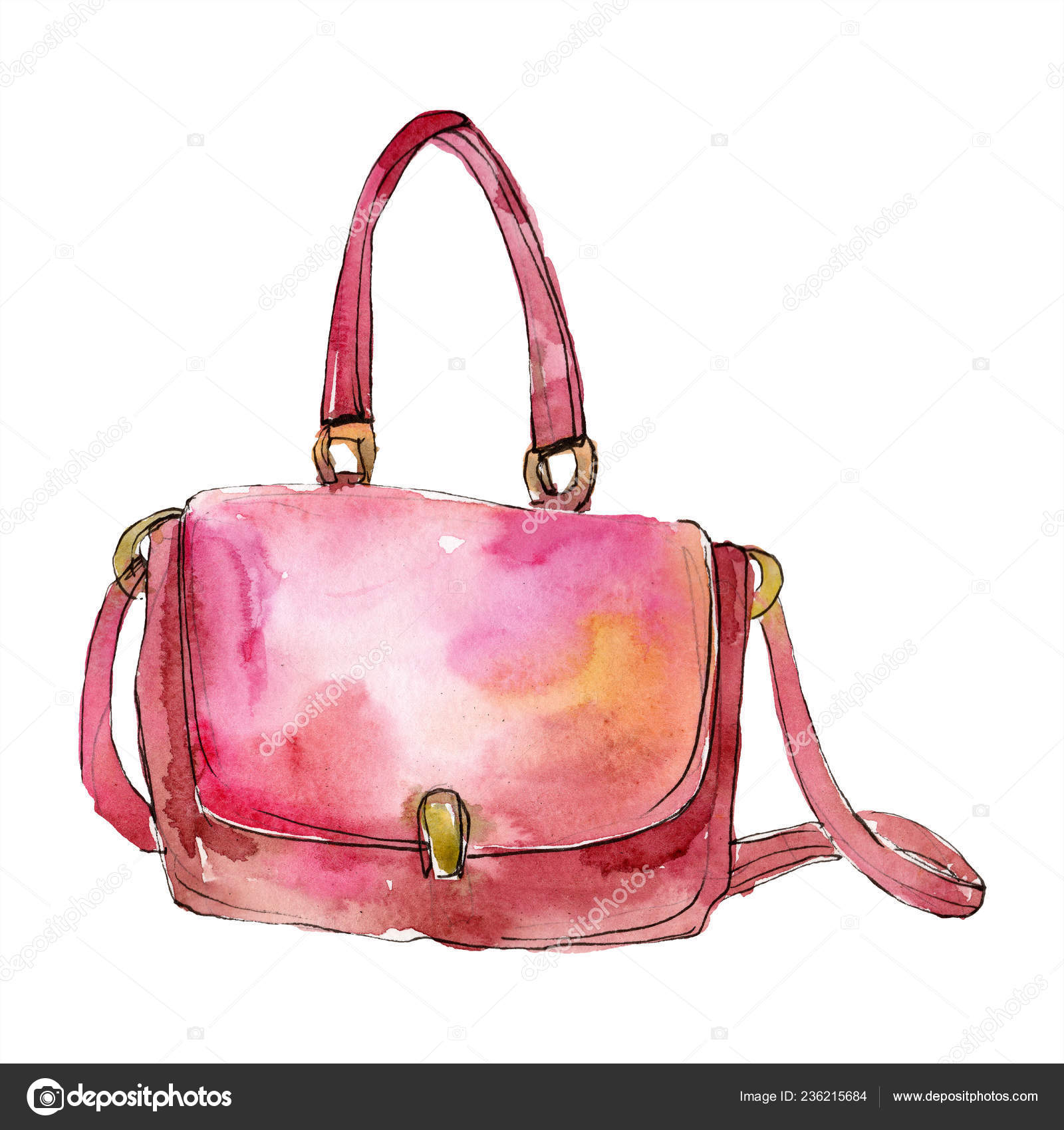 Bag Bracelet Sketch Fashion Glamour Illustration Watercolor Style Clothes  Accessories Stock Illustration by ©AndreYanush #276601816
