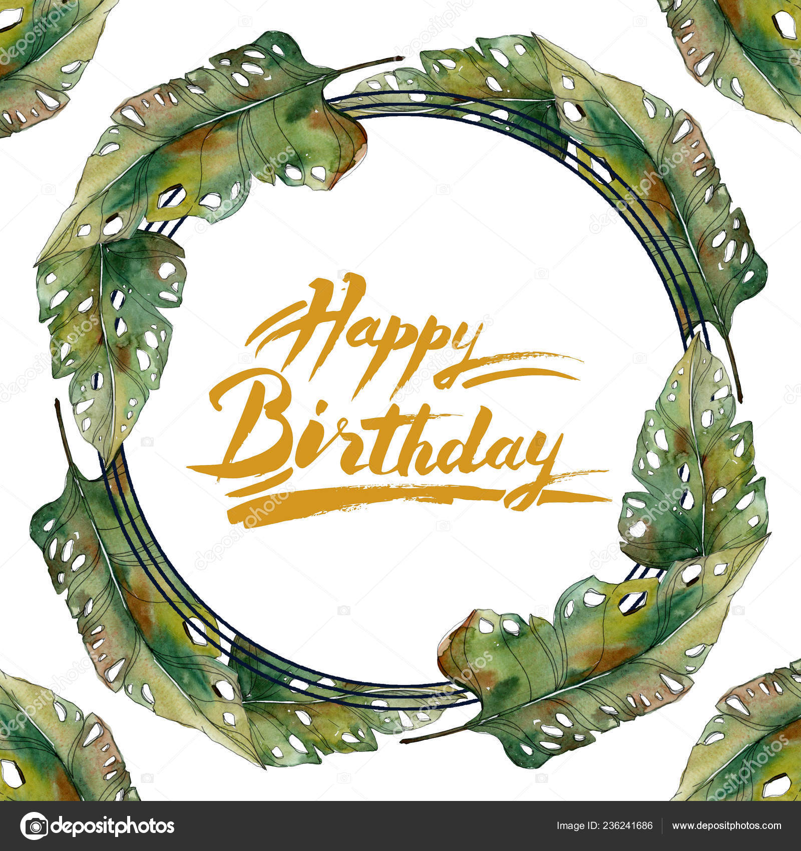 Images Happy Birthday Exotic Exotic Tropical Green Palm Leaves Frame Watercolor Illustration Happy Birthday Stock Photo C Andreyanush Images Happy Birthday Exotic Exotic Tropical Green Palm Leaves Frame Watercolor Illustration Happy Birthday Stock Photo C Andreyanush