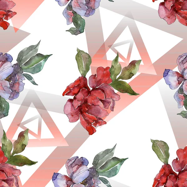 花束组成植物花被隔绝的狂放的春天叶子水彩插图集水彩画时尚水彩画无缝的背景模式织物壁纸打印纹理 图库照片 C Mystocks