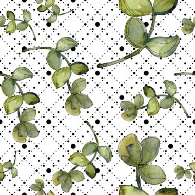 Egzotik tropik hawaiian botanik succulents. Suluboya resim kümesi. Sorunsuz arka plan deseni. Kumaş duvar kağıdı yazdırma doku.