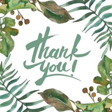 Egzotik tropik hawaiian yaz. Palm beach ağaç yaprak. Suluboya arka plan illüstrasyon küme. Suluboya çizim moda aquarelle izole. Çerçeve kenarlığı süsleme Meydanı.