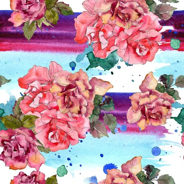Rose Rose Fleur Botanique Florale Feuille Printemps Sauvage Isolée Ensemble — Photo