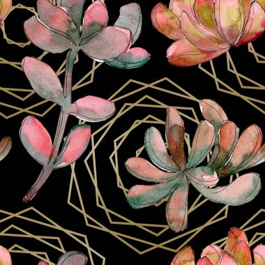 Orman etli çiçek. Bahar yaprak izole kır çiçeği. Suluboya resim kümesi. Suluboya çizim moda aquarelle. Sorunsuz arka plan deseni. Kumaş duvar kağıdı yazdırma doku.