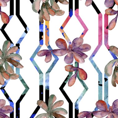 Orman etli çiçek. Bahar yaprak izole kır çiçeği. Suluboya resim kümesi. Suluboya çizim moda aquarelle. Sorunsuz arka plan deseni. Kumaş duvar kağıdı yazdırma doku.