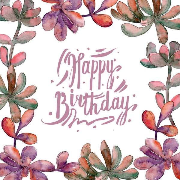 Джунгли сочный цветочный ботанический цветок. Дикий весенний цветок изолирован. Набор акварельных фонов. Акварель акварель акварель изолирована. Граничный орнамент
.