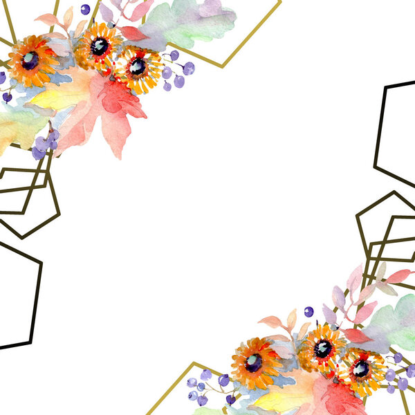 Букет цветочных ботанических цветов. Дикий весенний цветок изолирован. Набор акварельных фонов. Акварель акварель акварель изолирована. Граничный орнамент
.