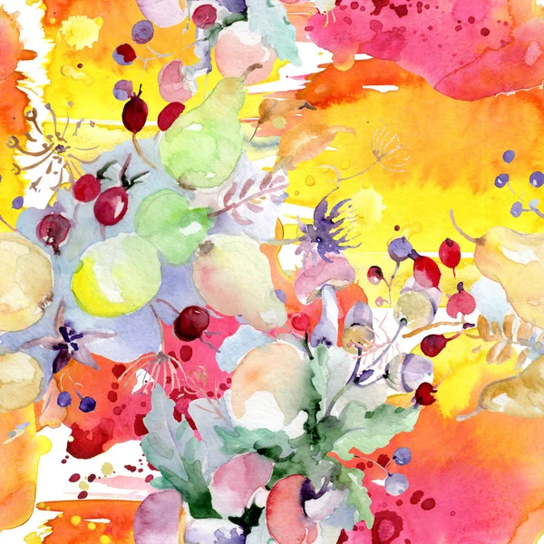 꽃다발입니다 플라워 격리입니다 수채화 집합입니다 수채화 그리기 해당입니다 원활한 패턴입니다 — 스톡 사진