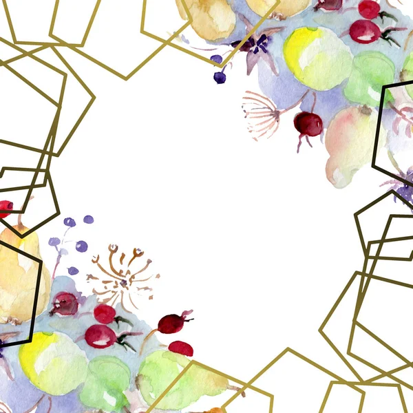 꽃다발입니다 플라워 격리입니다 수채화 합니다 수채화 그리기 격리입니다 프레임 테두리 — 스톡 사진
