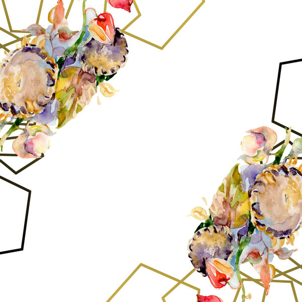 Аромат осенних лесных фруктов. Дикий весенний лист изолирован. Набор акварельных фонов. Акварель акварель акварель изолирована. Граничный кристаллический орнамент
.