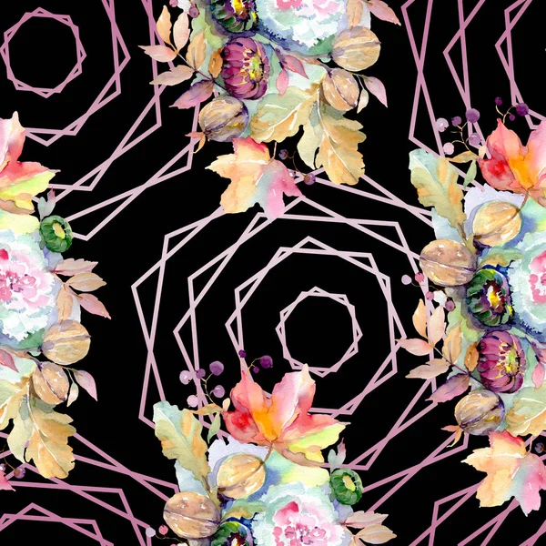 Blumensträuße Botanische Blume Wildes Frühlingsblatt Isoliert Aquarell Illustrationsset Vorhanden Aquarellzeichnung — Stockfoto