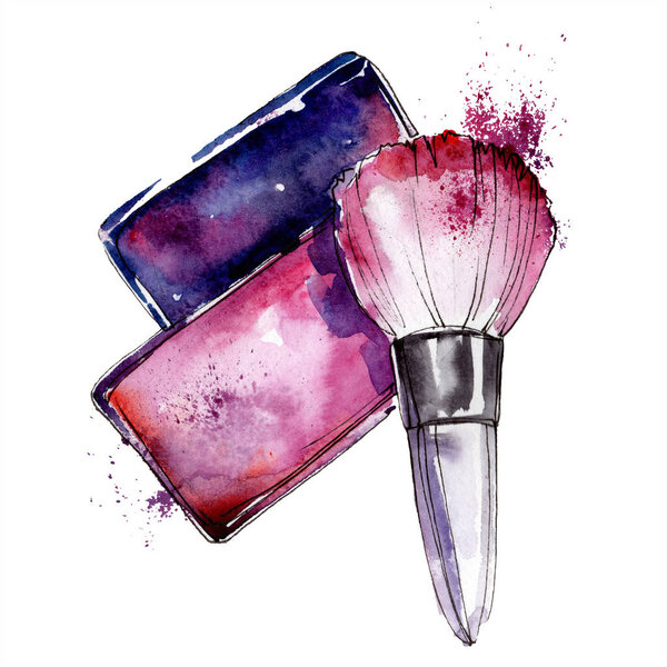 Perfume sketch fashion glamour illustration. Clothes accessories set trendy outfit. Watercolor background set. Watercolour drawing fashion aquarelle. Isolated cosmetics illustration element.