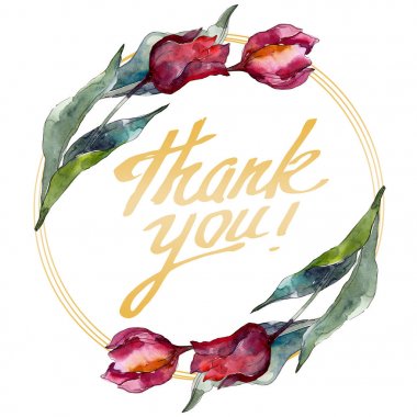 Lale çiçek botanik çiçekleri. Yabani bahar yaprağı kır çiçeği izole. Suluboya illüstrasyon seti. Suluboya çizim moda aquarelle. Kusursuz arka plan deseni. Kumaş duvar kağıdı baskı doku.