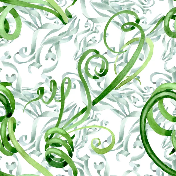 Grüne sukkulente botanische Blumen. Aquarell Hintergrundillustration Set. nahtloses Hintergrundmuster. — Stockfoto