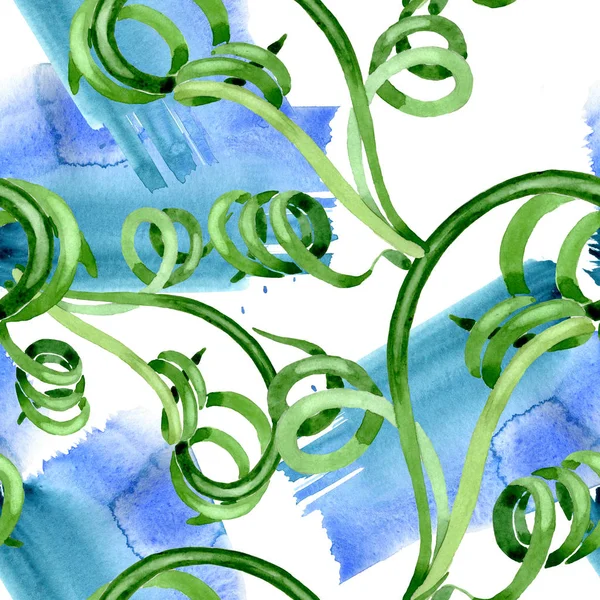 Grüne sukkulente botanische Blumen. Aquarell Hintergrundillustration Set. nahtloses Hintergrundmuster. — Stockfoto